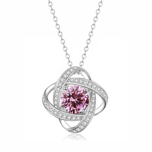 Dây Chuyền Nữ Bạc S925 Đính Đá Zircon HTT439 Vàng
