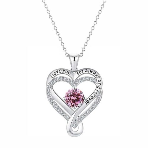 Dây Chuyền Trái Tim Bạc S925 Đính Đá Zircon HTT438 Trắng