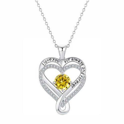 Dây Chuyền Trái Tim Bạc S925 Đính Đá Zircon HTT438 Trắng