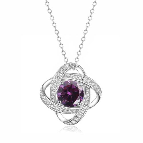 Dây Chuyền Nữ Bạc S925 Đính Đá Zircon HTT439 Vàng