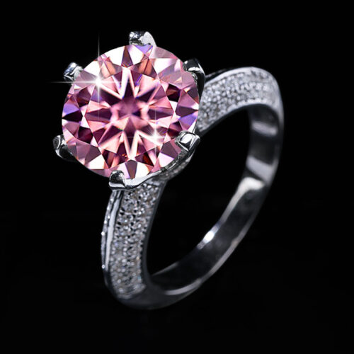 Nhẫn Kim Cương Nữ Moissanite 3 Carat Bạc S925 HTT416 Cam