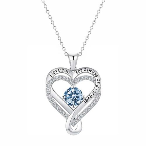Dây Chuyền Trái Tim Bạc S925 Đính Đá Zircon HTT438 Trắng