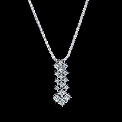 Dây Chuyền Kim Cương Moissanite Bạc S925 HTT415