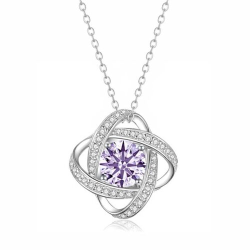 Dây Chuyền Nữ Bạc S925 Đính Đá Zircon HTT439 Vàng