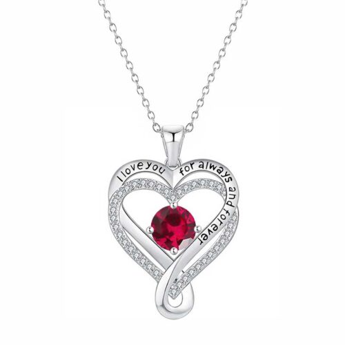 Dây Chuyền Trái Tim Bạc S925 Đính Đá Zircon HTT438 Trắng