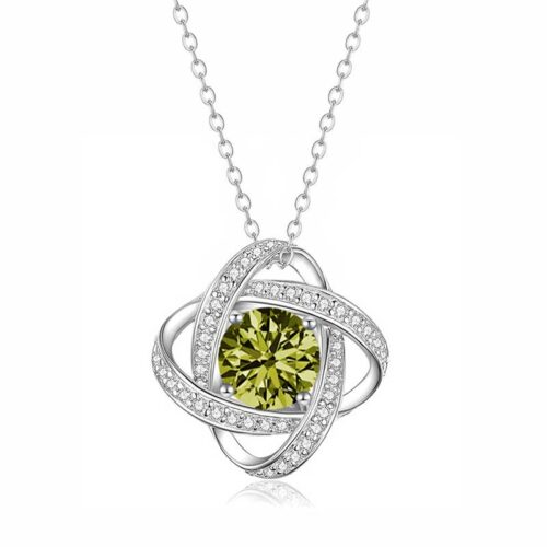Dây Chuyền Nữ Bạc S925 Đính Đá Zircon HTT439 Vàng