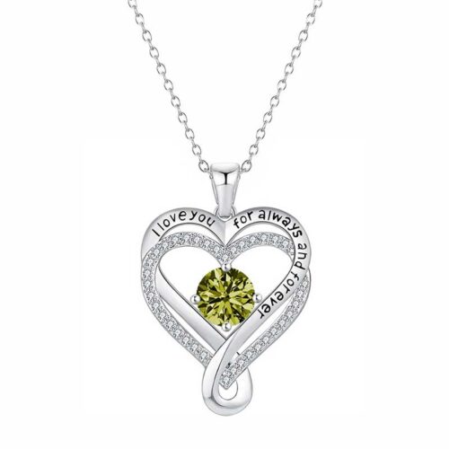 Dây Chuyền Trái Tim Bạc S925 Đính Đá Zircon HTT438 Trắng