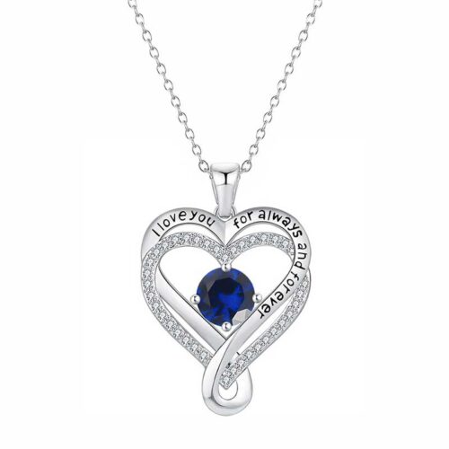 Dây Chuyền Trái Tim Bạc S925 Đính Đá Zircon HTT438 Trắng