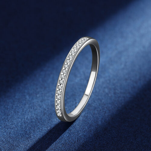 Nhẫn Đôi Đính Kim Cương Moissanite Bạc S925 Cao Cấp HTT275 HTT276