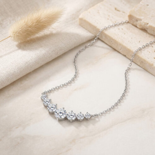 Dây Chuyền Kim Cương Moissanite Nữ Bạc S925 HTT446
