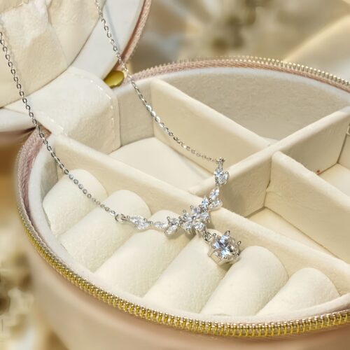Dây Chuyền Kim Cương Moissanite 1 Carat Bạc S925 HTT480