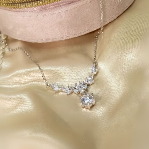 Dây Chuyền Kim Cương Moissanite 1 Carat Bạc S925 HTT480