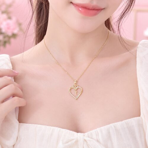 Dây Chuyền Trái Tim Bạc S925 26 Chữ Cái Đính Đá HTT477 Chữ A