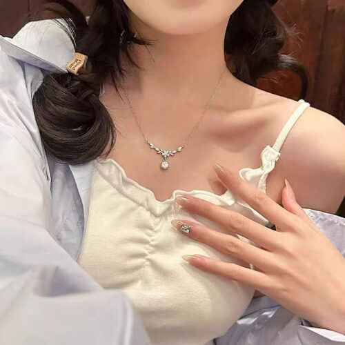 Dây Chuyền Kim Cương Moissanite 1 Carat Bạc S925 HTT480