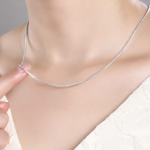 Dây Chuyền Bạc Nữ S925 Trơn Thời Trang 1.3mm HTT482