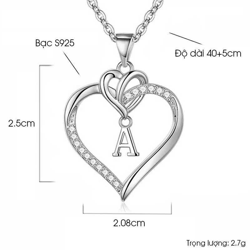 dây chuyền bạc nữ thời trang