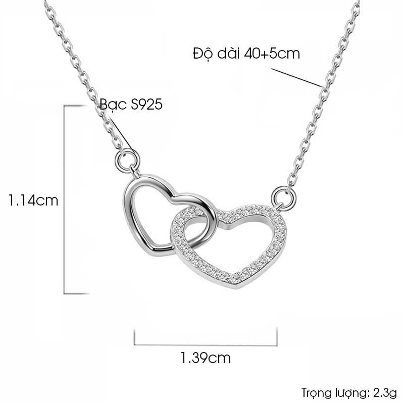 dây chuyền bạc xinh