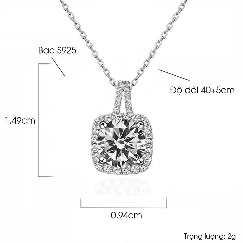 dây chuyền bạc xinh