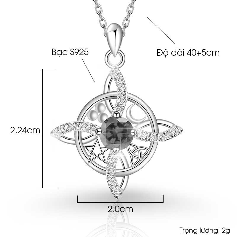 dây chuyền bạc đính đá