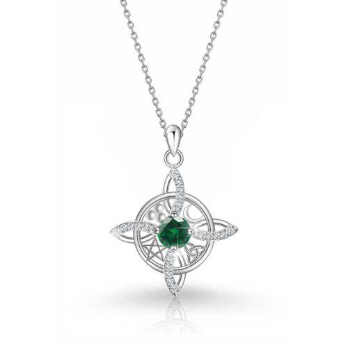 Dây Chuyền Nữ Bạc S925 Đính Đá Zircon HTT459 Đỏ