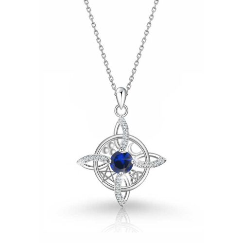 Dây Chuyền Nữ Bạc S925 Đính Đá Zircon HTT459 Đỏ