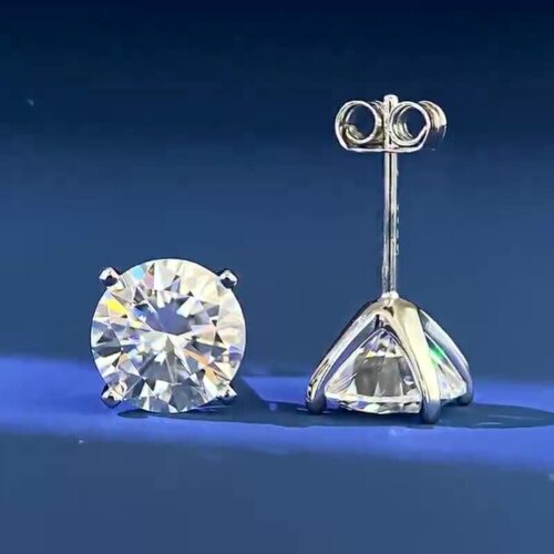 Bông Tai Kim Cương Moissanite Bạc S925 Cao Cấp HTT488