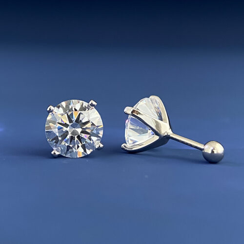 Bông Tai Kim Cương Moissanite Bạc S925 Cao Cấp HTT488