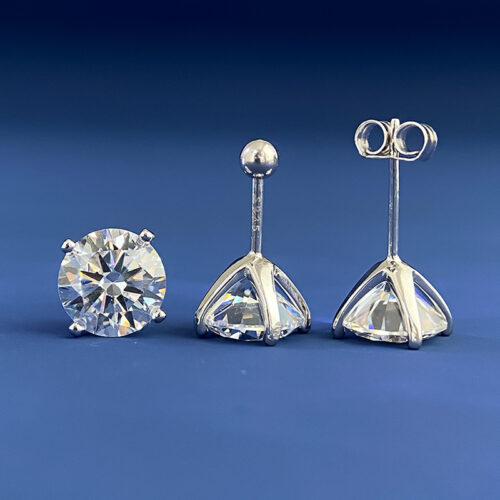 Bông Tai Kim Cương Moissanite Bạc S925 Cao Cấp HTT488
