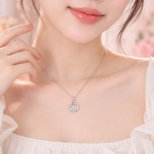 Dây Chuyền Mobius Nữ Bạc S925 Đính Đá HTT486